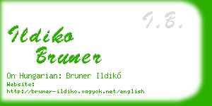 ildiko bruner business card